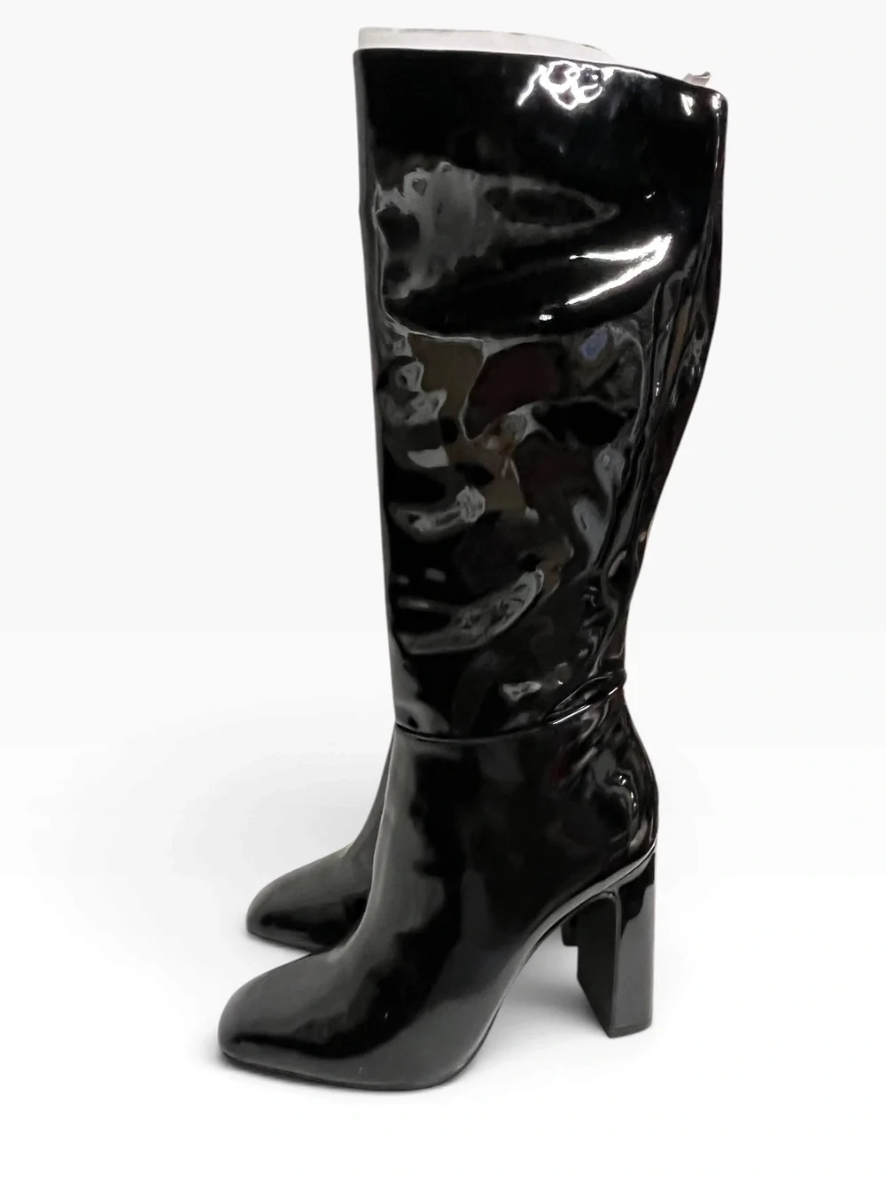 Steve Madden | Ambrose Black Patent knee high boots glossy finish 7.5